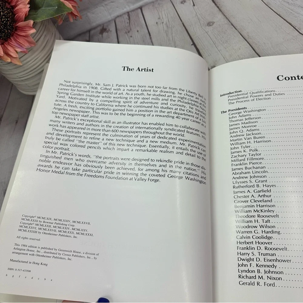 vintage 1984 The Presidents Portrait Collection hardcover Book
